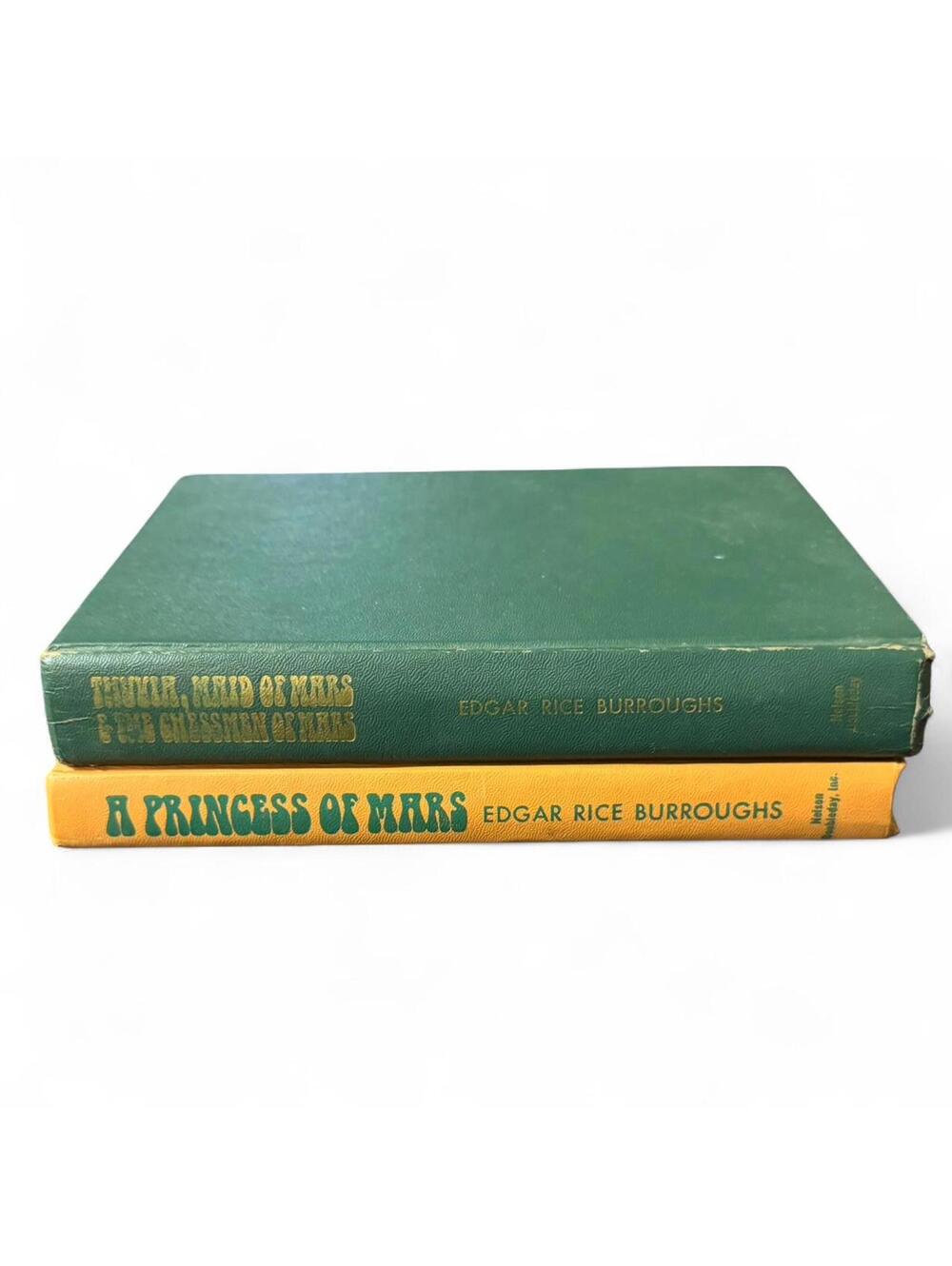 Two vintage Edgar Rice Burroughs hardcover books, 1970s Doubleday